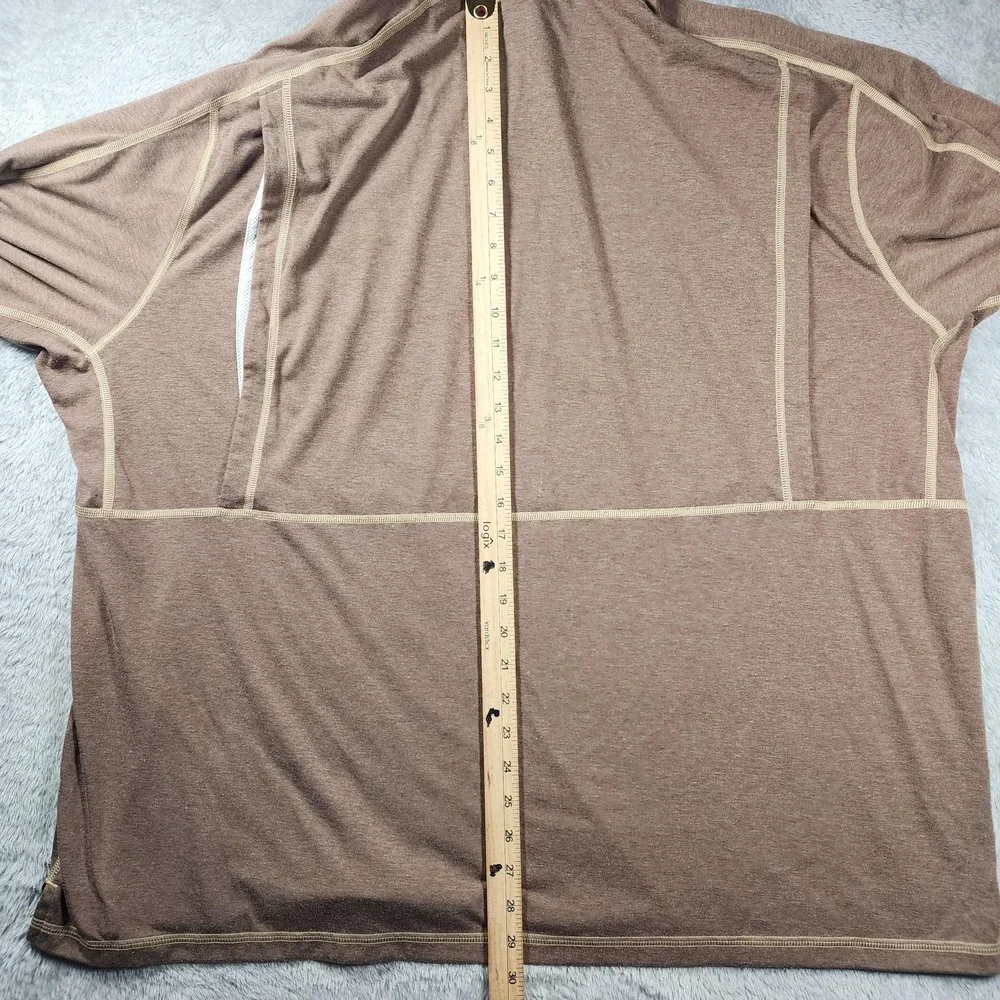 Alaskan Hardgear‎ Pullover Mens 3XL Brown 1/4 Zip Fishing Mesh Lined Outdoor